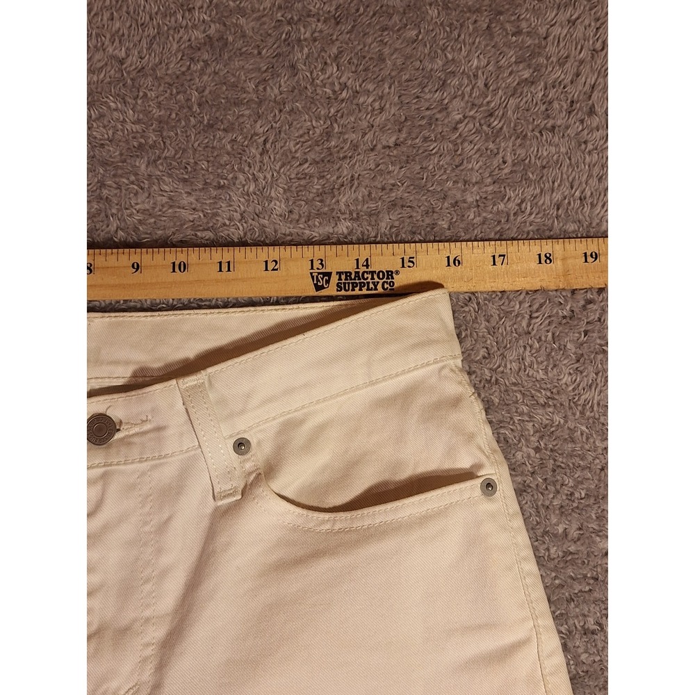 Levi Strauss Mens White Denim Cut Off Shorts Size 31 Distressed Frayed Hem - Picture 6 of 13